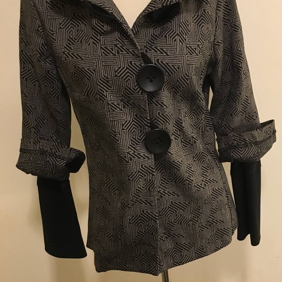 Joseph Ribkoff Black/Taupe Jacket - Picture 4 of 12